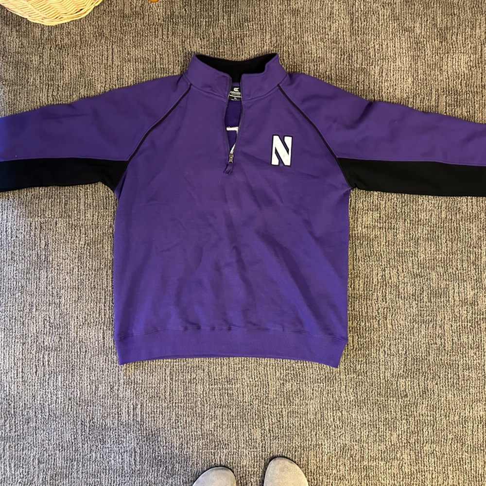 University of Northwestern quarter zip. size XL but if it’s more like a large